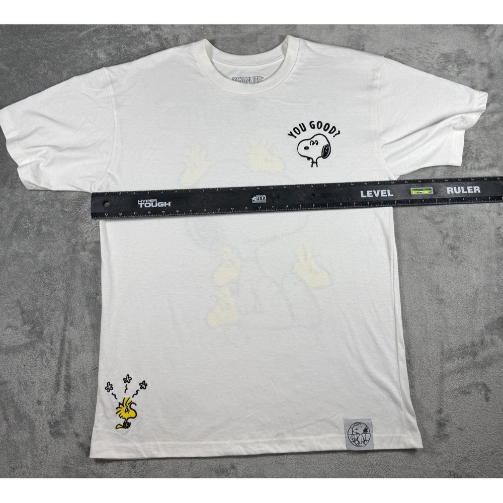 Peanuts Snoopy You Good Woodstock Graphic T-Shirt White Men Size Large L - Picture 4 of 11